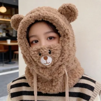 유아 마스크 모자 어린이 방한 넥워머 뽀글이 겨울 등교 등원 산책 용품