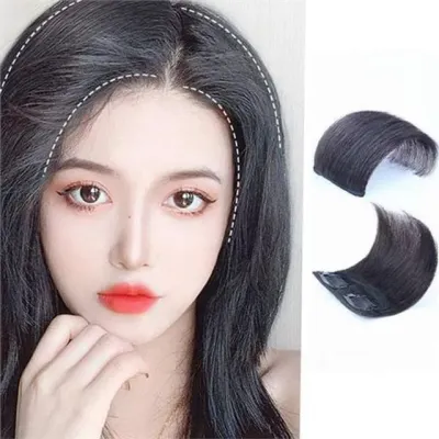 옆머리 부분 가발 옆머리 볼륨 가발 가벼운 정수리 헤어 똑딱 간편