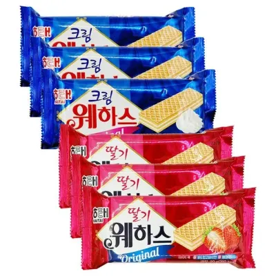 해태제과 웨하스 크림 50g+딸기 50g 각15개씩