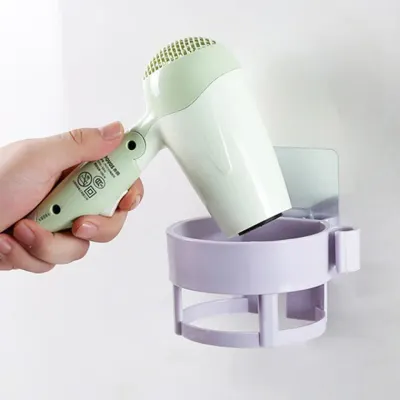 무타공 헤어드라이기 부착식 거치대 정리 드라이어 걸이 욕실