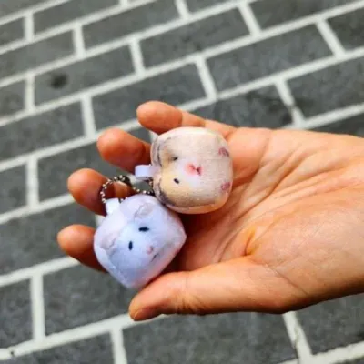 봉제인형 햄스터 말랑 미니 가방장식 키링 가방 열쇠 말랑 참 홀더 키 햄찌 학교 모찌 귀여운