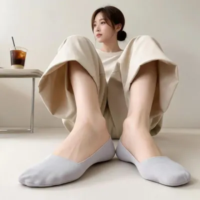 여성 덧신 양말 5켤레 쿨소재 여름 실내용 발등 노출방지 풋커버