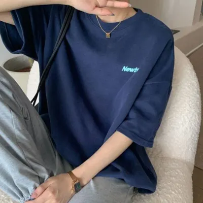 레터링 오버핏 루즈핏 반팔 심플 티셔츠 오버핏티셔츠 박스핏티셔츠