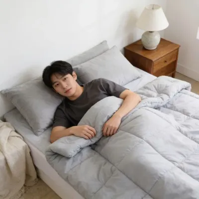밍크극세사 차렵이불 벨라 아이닉스 겨울 거실 침실 이불 침대 덮는 홑이불