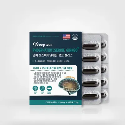 딥씨 포스파티딜세린 징코 플러스 1200mg x 60캡슐