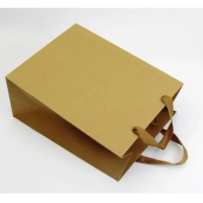 고급 크라프트 면끈 종이 쇼핑백 22X28cm 선물 포장