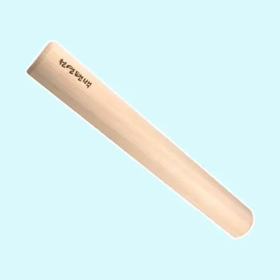 편백봉 나무 베개 스트레칭 막대 반달형 50cm 지압기 경락봉 마사지기