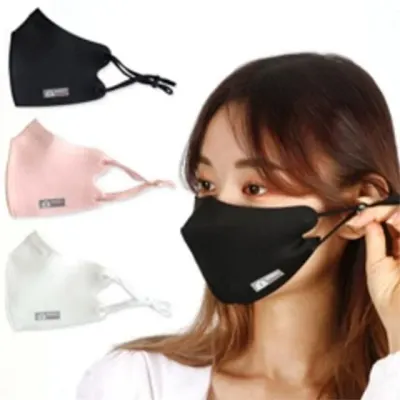 끈 조절 기능성 마스크 여성 끈 조절 마스크 패브릭 와이어 김서림 방지 데일리 테니스 스포츠 통기성