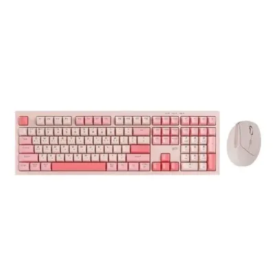 지클릭커 WMK600 사일런스 M RGB 무소음 무선 세트 핑크