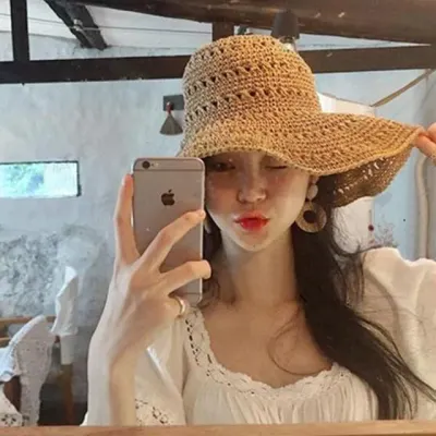 라피아햇 바캉스 플로피햇 라탄 비치 휴양지룩 가리개 챙모자 햇빛 자외선