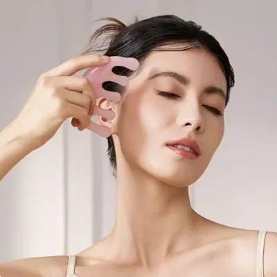 휴대용 반달형 괄사 지압 마사지기 페이스 바디 케어