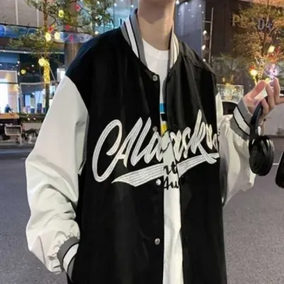 바시티 야구점퍼 레터링 항공재킷 남성 간절기 점역 자켓 아우터