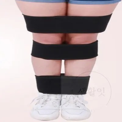 자세 보정 휜다리 밸트 블랙 예쁜라인 O자 오자다리