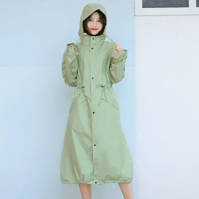 트렌드 남녀공용 바람막이 레인코트(XL) (민트) 비옷