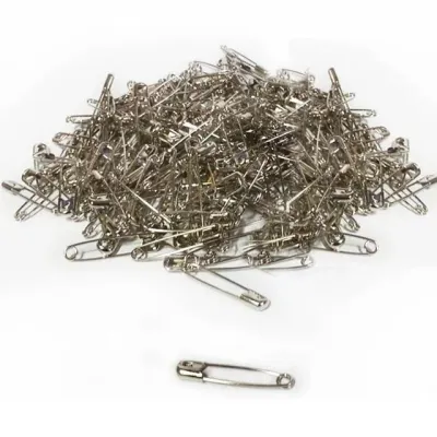 의류용 실핀 고정고리 은색 부자재 33mm