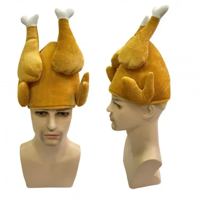 치킨모자 추수 감사절 장식 모자 유럽과 미국의 카니발 파티 치킨 다리 모자 추수 감사절 터