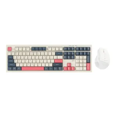 지클릭커 오피스프로 WMK580 사일런스 M RGB 무소음 무선 블루투스 키보드 버티컬 마우스 세트 108 Havana
