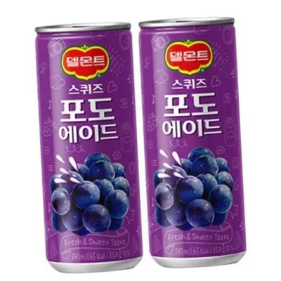 포도 과즙 음료 포도 에이드 음료 새콤달콤 포도향 시원한 대용량 주스 스파클링 박스 탄산 과일 간식 청량