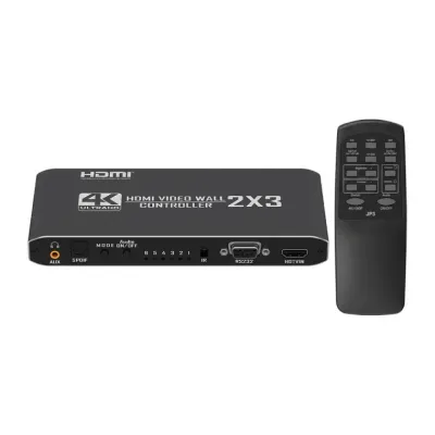 비디오 HDMI 2x3 월 컨트롤러 4K 30Hz 멀티비전 화면 분할 모드 바둑판 가로 세로 배열 전광판 전시장