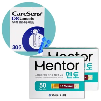 SD 스탠다드 멘토 혈당시험지100매 + 침100