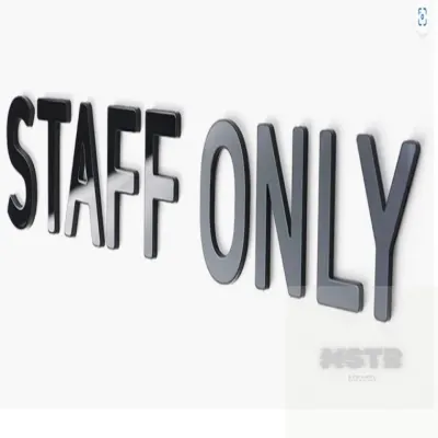 STAFF ONLY 입체사인 통제구역 가게소품 매장 입체글자 돌출간판