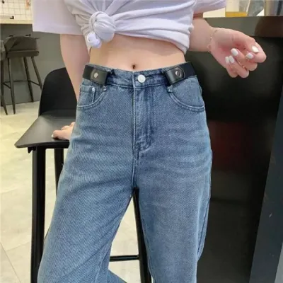 남녀 공용 고탄력 버클없는 프리 벨트 허리띠1P