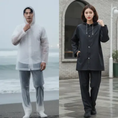 남녀공용 레인코트 여름 우비 배달 등산용 캠핑 우의 일회용 다회용 비닐바지
