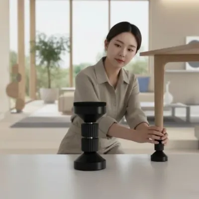 흔들림 수평 조절 경첩 가구 미끄럼 고정대 패드 받침대 방지 가구경첩 침대고정 가구다리대 진동방지