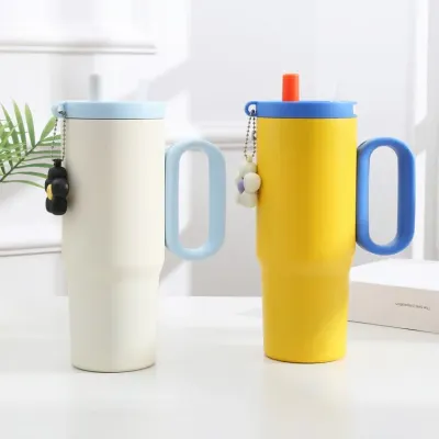 304스텐 720ml 키링 텀블러 캠핑용품 빨대포함 아웃도어 커피잔 보온병 보냉병 보온보냉병 인쇄가능