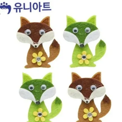 펠트 여우 여우 펠트 공예 인형 동물 어린이 수공예 만들기 장난감 부자재 장식 학습 아동 재료 미술
