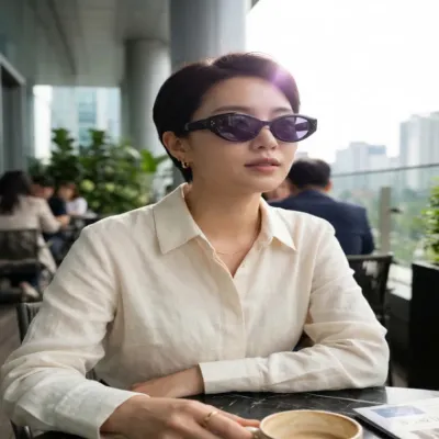 사이드 버클 블랙 선글라스(2312ㅡ블랙)(사은품 = 선바이저 선글라스 클립)