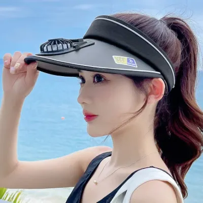 선풍기 모자 썬캡 돔 자외선 차단 얼굴 작은 신상 충전 가능 USB 여 버킷햇