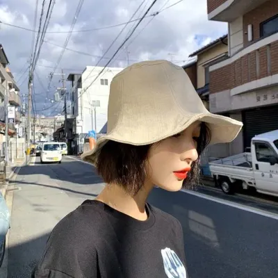 와이어 여성벙거지모자 캠핑버킷햇 골프모자
