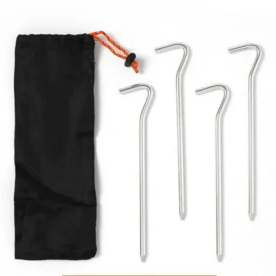 알루미늄 ㄱ자형 단조팩 18cm 4개 세트 타프 텐트 고정 캠핑팩