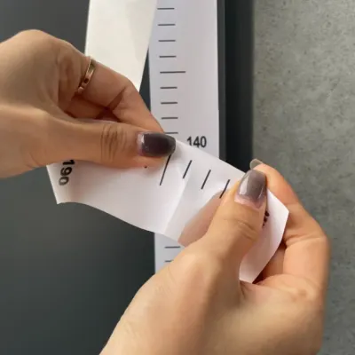 가정용 붙이는 스티커 키재기판 키재기자 화이트