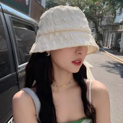 엠보 벙거지 여자 여성 버킷햇