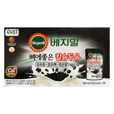 베지밀 검은콩 깨 쌀 두유 190ml x 20