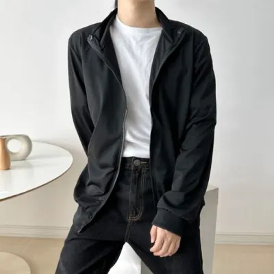 트레이닝 집업 자켓 남성 긴팔 간절기 무지 아우터