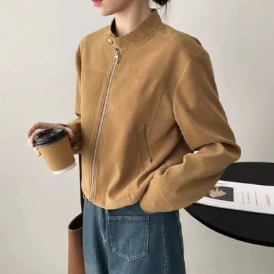 재킷 루즈핏 노카라 자켓 2컬러 여성이너 아우터