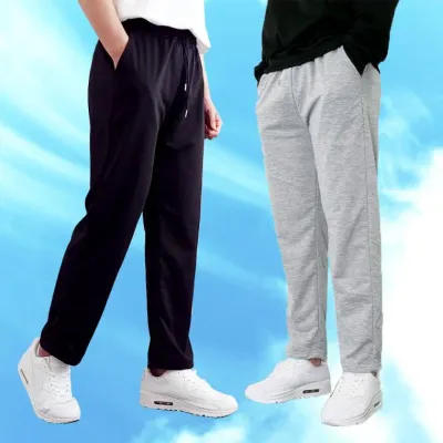 남자 여자 베이직 일자 츄리닝 가을 여름 밴딩 세미와이드 스?? 팬츠 트레이닝 쿨바지