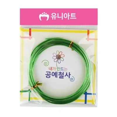 유니아트 내가 만드는 공예철사 2.0mm 연두 - 개 (1개입) 미술놀이키트 부케철사 공예체험키트