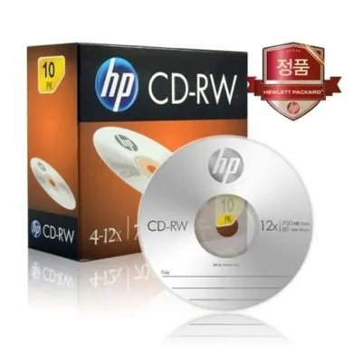 HP CD-RW 4-12x 10PK 700MB / 80min - 박스 (200개입) 공디스크 CD디스크 씨디굽기