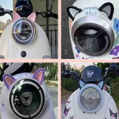 고양이 귀 헬멧장식 오토바이악세사리 오토바이헬멧꾸미기 헬멧귀장식