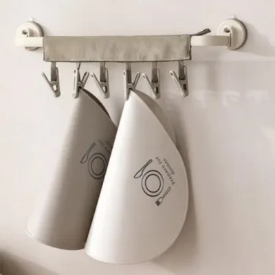 바지걸이 6구 빨래 건조대 언더웨어 양말 집게 걸이형 정리대