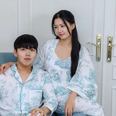 해피니 잠옷 디오레 여성용 파자마 상하의 세트 (M) (민트) 파자마 여성 홈웨