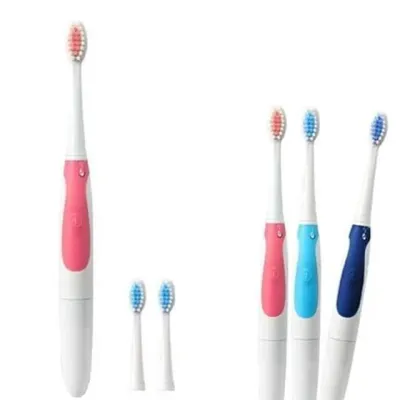 음파 전동 칫솔 진동 전동 칫솔 버튼형 휴대용 충전식 미백 칫솔모 교체형 마사지 리필 관리 치아 세균