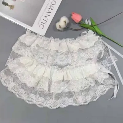 화이트 레이스 랩스커트 여성 여름 치마 하의
