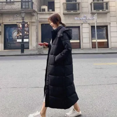 여성 롱패딩 겨울 방한 아우터 학생 모자 달린 점퍼 데일리 캠핑룩