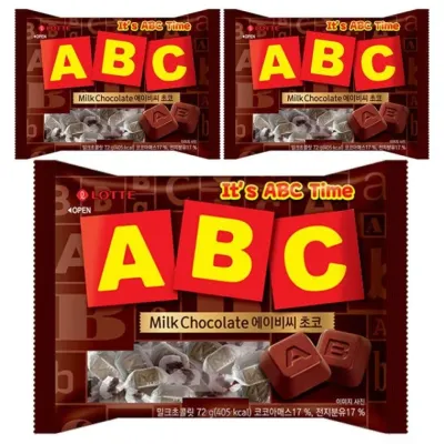 롯데 ABC초콜릿 ABC 초코 72g x3개