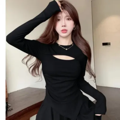 라인 슬림 투피스 유니크 편한스커트 슬림 투피스